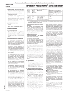 Terazosin-ratiopharm® 2 mg Tabletten