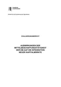 Auswirkungen der Mittelbeschaffungstätigkeit der EIB auf die