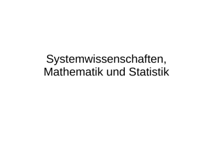 Systemwissenschaften, Mathematik und Statistik