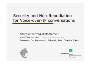 Security and Non-Repudiation for Voice-over-IP