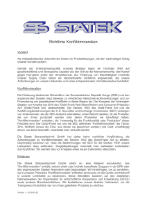 Richtlinie Konfliktmineralien - Statek Stanzereitechnik GmbH