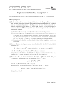 Logik in der Informatik, ¨Ubungsblatt 5