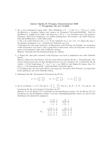 Lineare Algebra II, ¨Ubungen, Sommersemester 2008 1 - ig