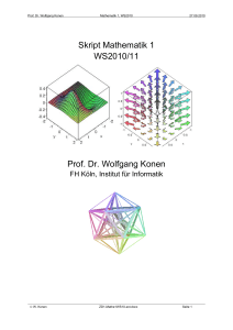 Skript Mathematik 1 WS2010/11 Prof. Dr. Wolfgang Konen