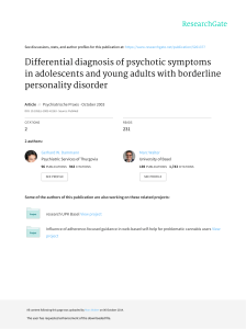 Differential diagnosis of psychotic symptoms in adolescents and