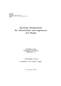 Bachelor Mathematik für Informatiker und Ingenieure mit Maple