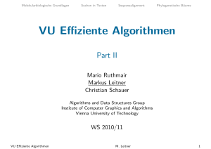 VU Effiziente Algorithmen Part II