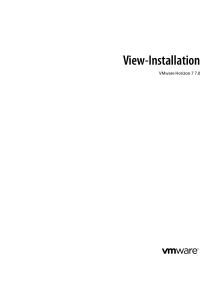 View-Installation - VMware Horizon 7 7.0