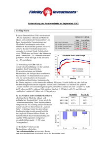 Entwicklung der Rentenmärkte im September 2002 Sterling