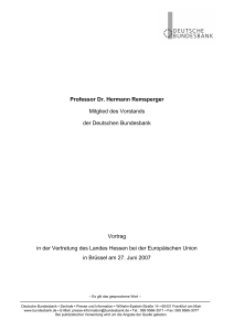 Aktuelle Fragen der Finanzstabilität aus europäischer Sicht