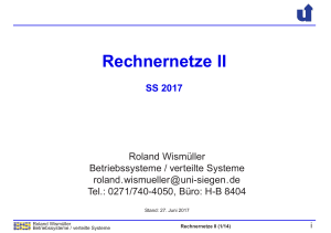 Rechnernetze II - Betriebssysteme und verteilte Systeme