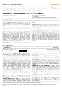 PowerShares Preferred Shares UCITS ETF (der „Fonds“)