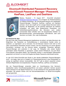 Elcomsoft Distributed Password Recovery entschlüsselt Passwort