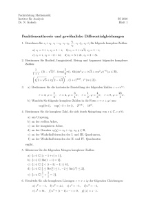 Funktionentheorie und gewöhnliche Differentialgleichungen