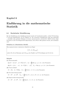 Einführung in die mathematische Statistik