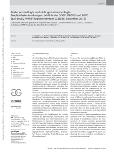 Gestationsbedingte und nicht gestationsbedingte