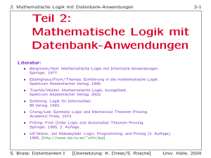 Teil 2: Mathematische Logik mit Datenbank