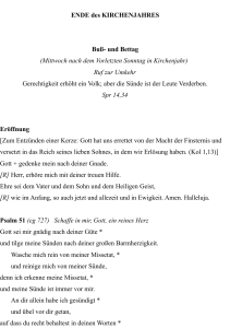 und Bettag - Evangelisches Brevier