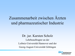 Zusammenarbeit zwischen Ärzten und pharmazeutischer Industrie