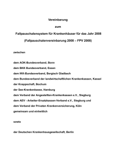 Verordnung zum Fallpauschalensystem