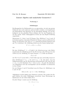 Lineare Algebra und analytische Geometrie I