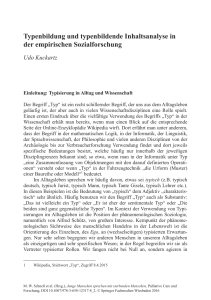 Typenbildung und typenbildende Inhaltsanalyse in der empirischen