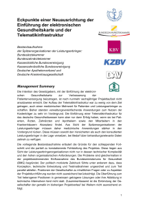 Eckpunkte einer Neuausrichtung der Einführung der elektronischen