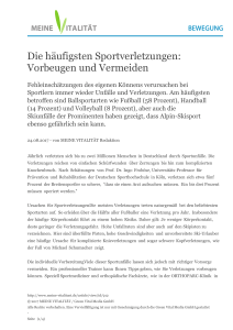 Die häufigsten Sportverletzungen: Vorbeugen und