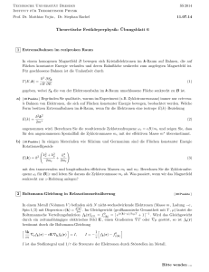 Theoretische Festkörperphysik: ¨Ubungsblatt 6