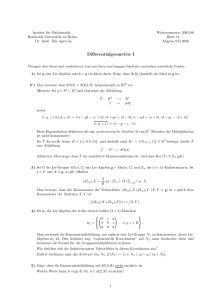Differentialgeometrie I - Institut für Mathematik