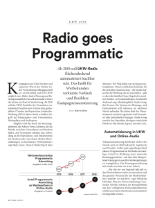 Radio goes Programmatic