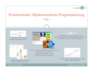 Proinformatik: Objektorientierte Programmierung