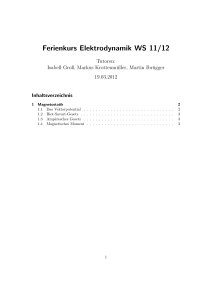 Ferienkurs Elektrodynamik WS 11/12 - TUM