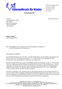 Offener Brief - Kiel - Väteraufbruch für Kinder e.V.