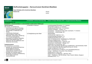 Stoffverteilungsplan – Kerncurriculum Nordrhein-Westfalen