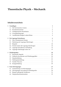 Theoretische Physik – Mechanik