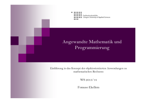 Angewandte Mathematik und Programmierung