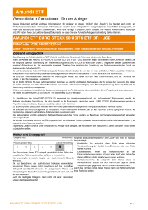 Wesentliche Informationen für den Anleger AMUNDI ETF EURO