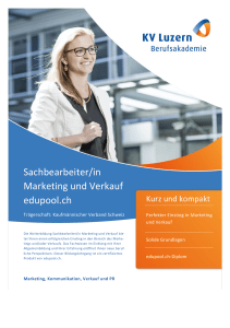 Sachbearbeiter/in Marketing und Verkauf edupool.ch