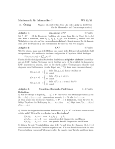 Mathematik für Informatiker I WS 12/13 3. ¨Ubung