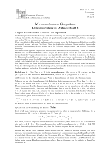 Lösungsvorschlag zu Aufgabenblatt 6