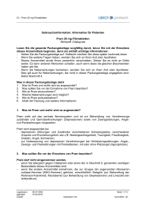 Gebrauchsinformation: Information für Patienten Pram 20 mg