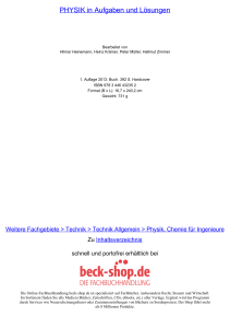 PHYSIK in Aufgaben und Lösungen - ReadingSample - Beck-Shop