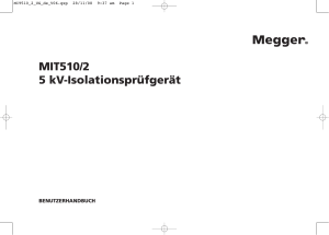 MIT510/2 5 kV-Isolationsprüfgerät