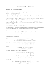 1. ¨Ubungsblatt — Lösungen