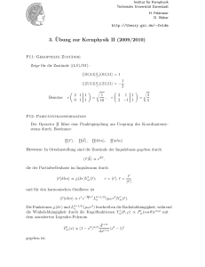 3. ¨Ubung zur Kernphysik II (2009/2010) - Theory