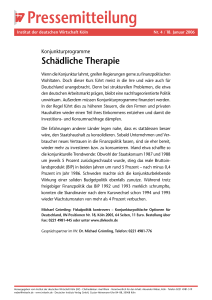 Schädliche Therapie - Institut der deutschen Wirtschaft Köln