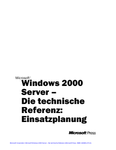 Windows 2000 Server – Die technische Referenz