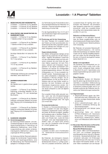 Lovastatin - 1 A Pharma® Tabletten