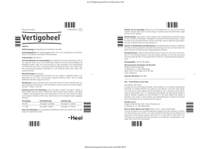 Beipackzettel Vertigoheel® Tabletten - Apo